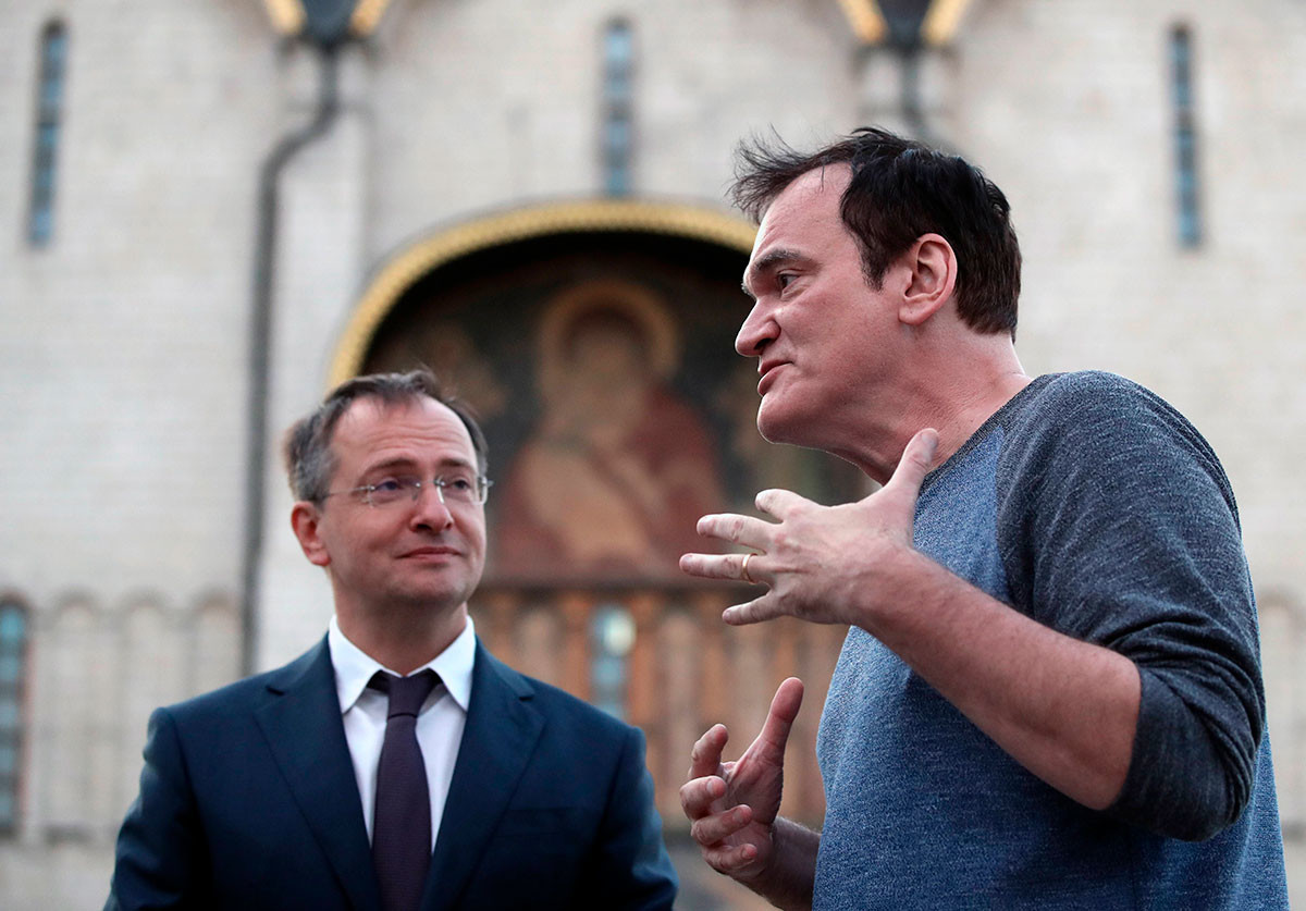 Tarantino und Wladimir Medinski im Kreml.