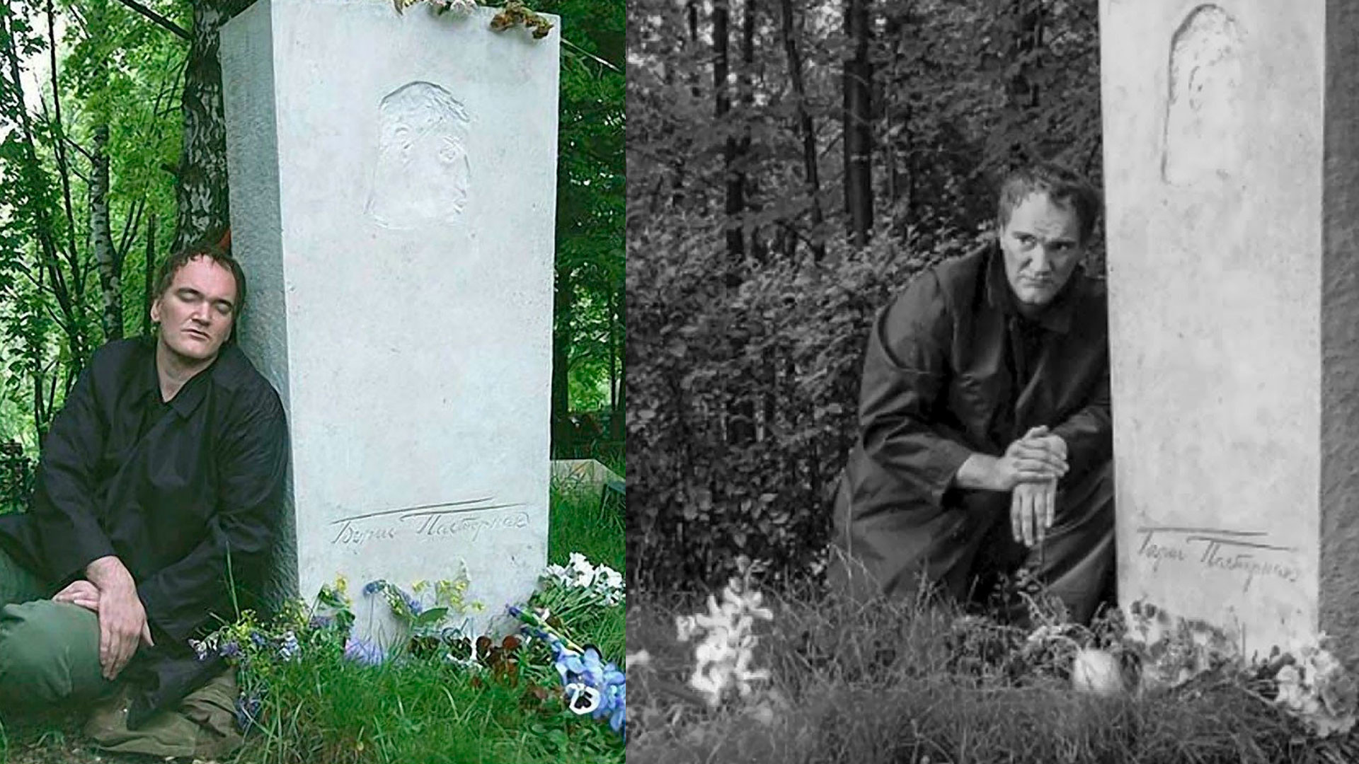Tarantino visita la tumba de Borís Pasternak
