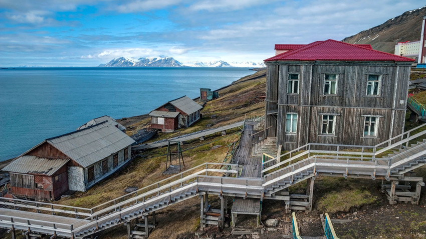 Barentsburg, permukiman Rusia di Svalbard, Norwegia.
