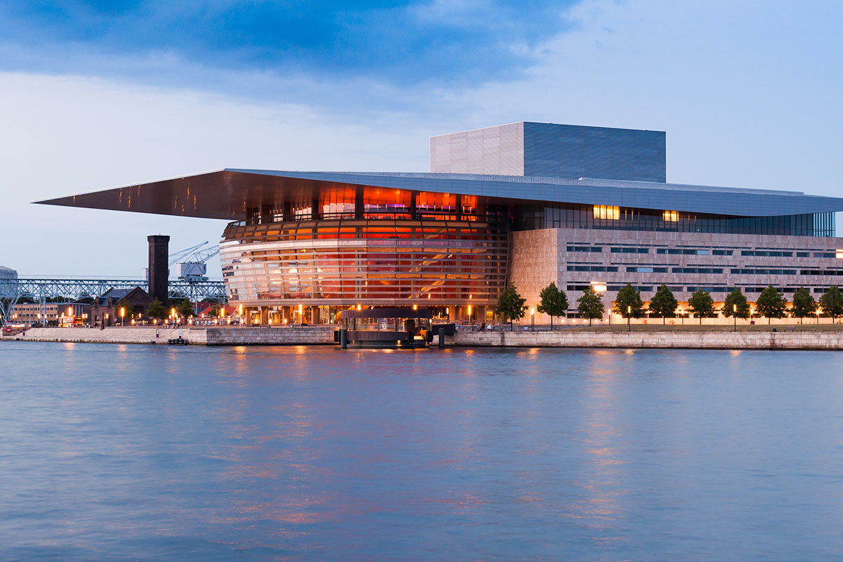 The Copenhagen Opera House (Operaen) in Copenhagen Holmen, Denmark