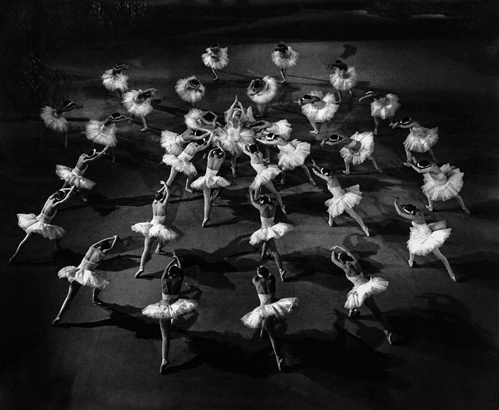 Une scène du ballet «Le Lac des cygnes». Théâtre Bolchoï, 1950
