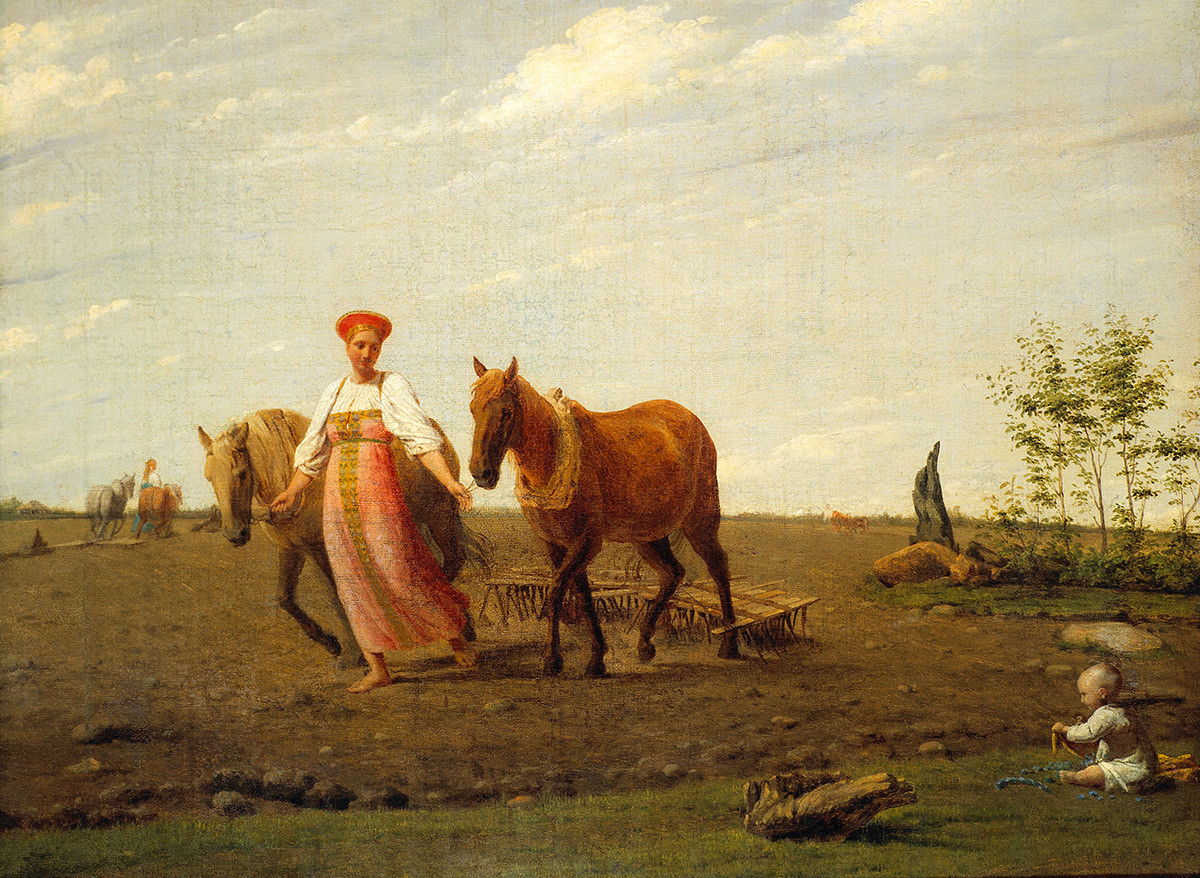 Au labour. Le printemps, années 1820
