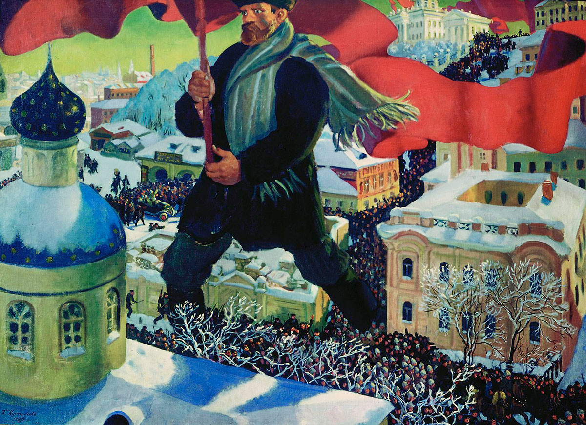 'The Bolshevik' by Boris Kustodiev, 1920