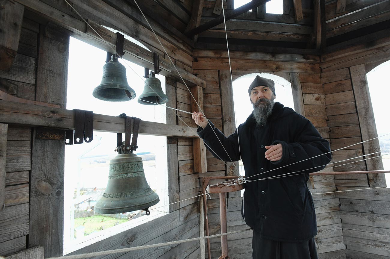 Bell ringer of the St. Cosmas Dormition Monastery