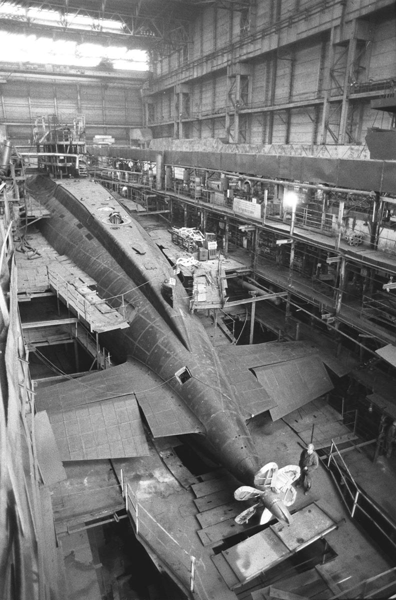 One of the submarines that was produced at the Krasnoe Sormovo plant.