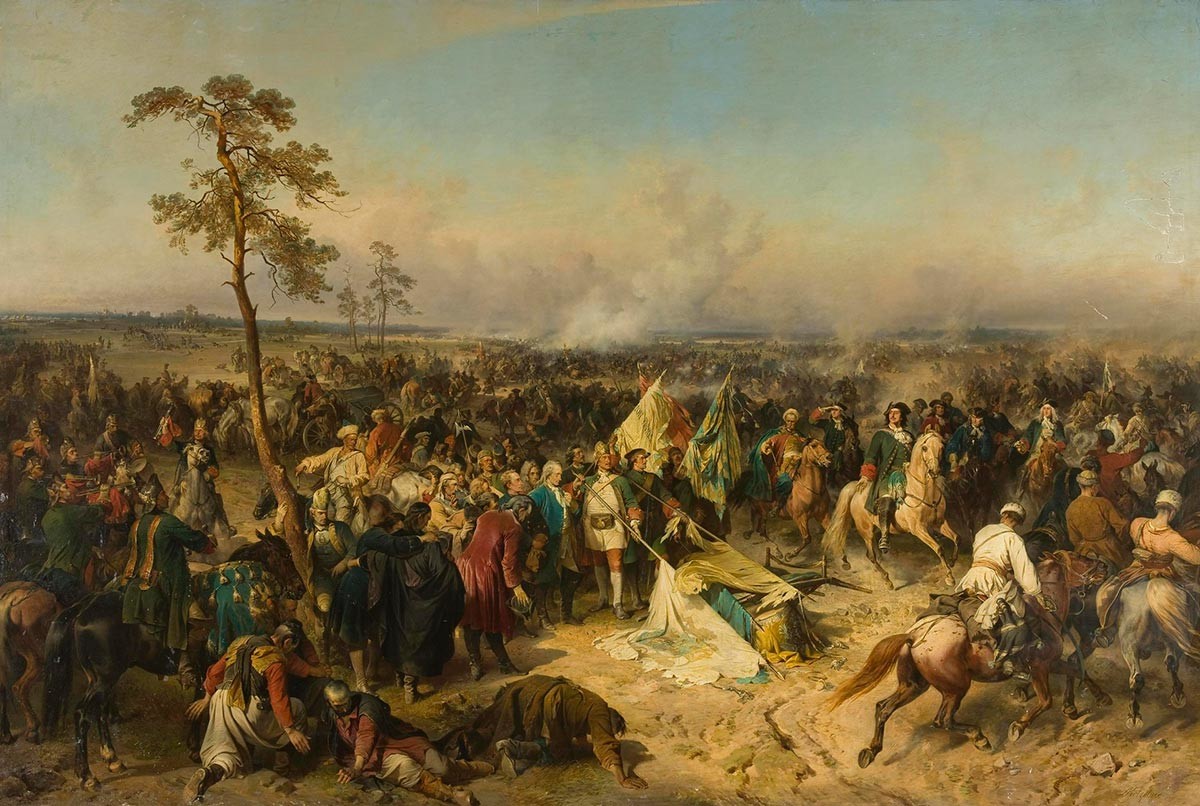 Победата в Полтава, Александър Евстафиевич Коцебуе, 1862