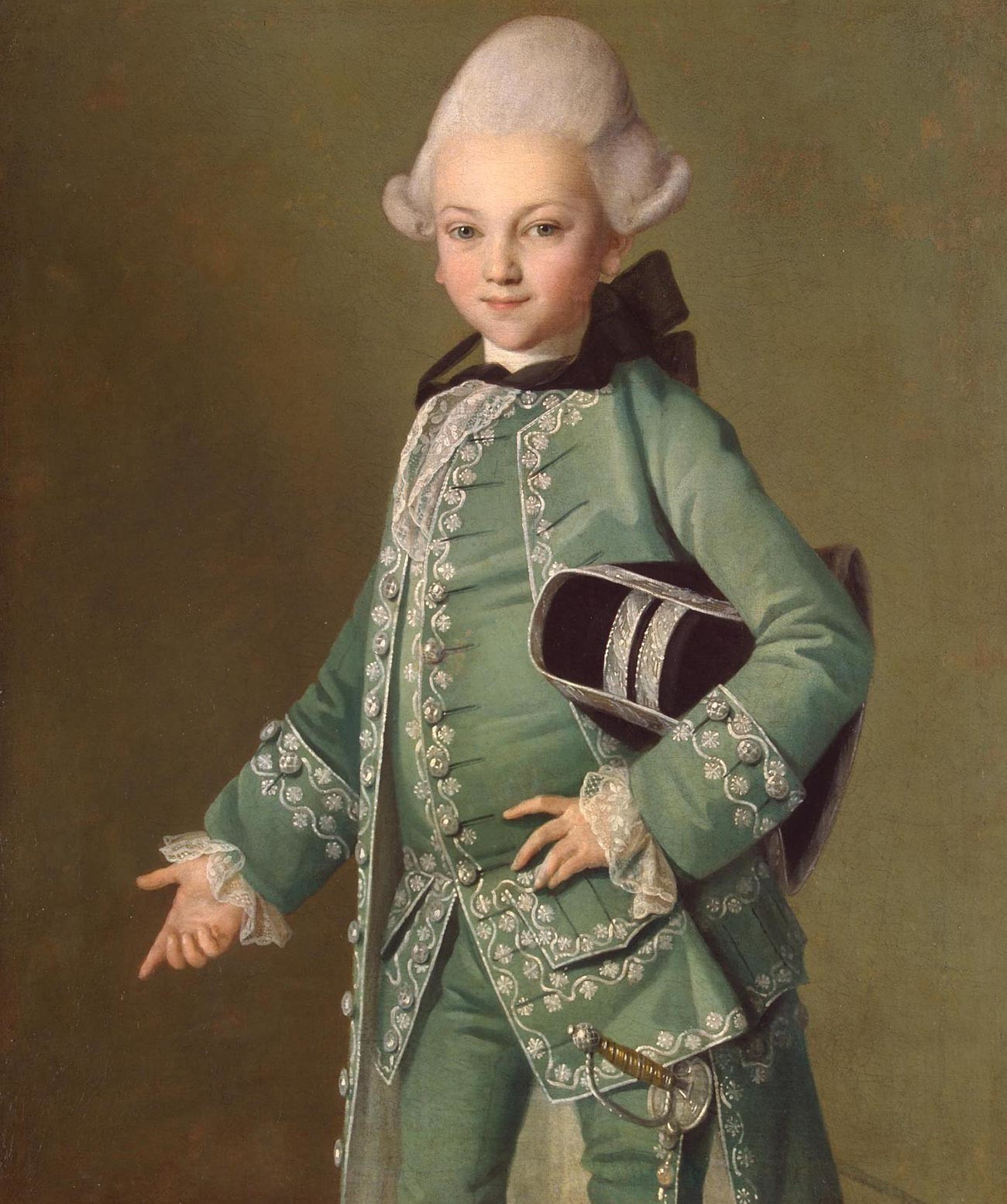 'Potret Aleksey Bobrinsky' (1769, Aleksey berusia 7 tahun) oleh Carl-Ludwig Christinek (1732—1792).