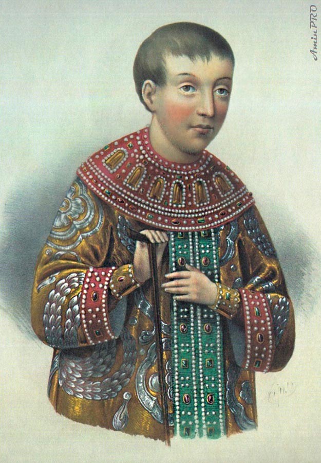 Портрет царевића Алексеја Алексејевича, 1855. Уметник Петар Фјодорович Борел.
