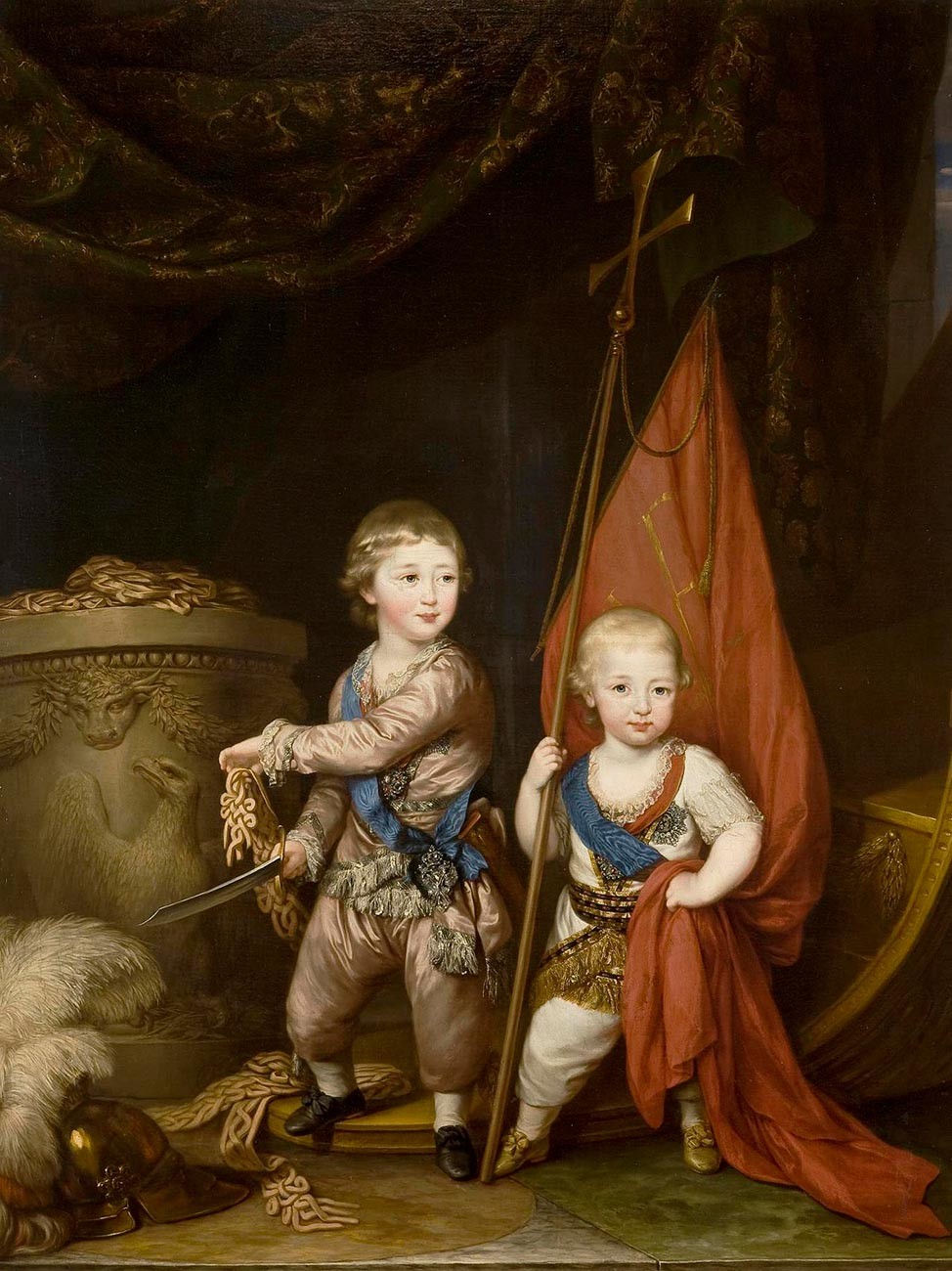 Портрет великих кнезова Александра и Константина Павловича, 1781. Уметник Ричард Бромптон.