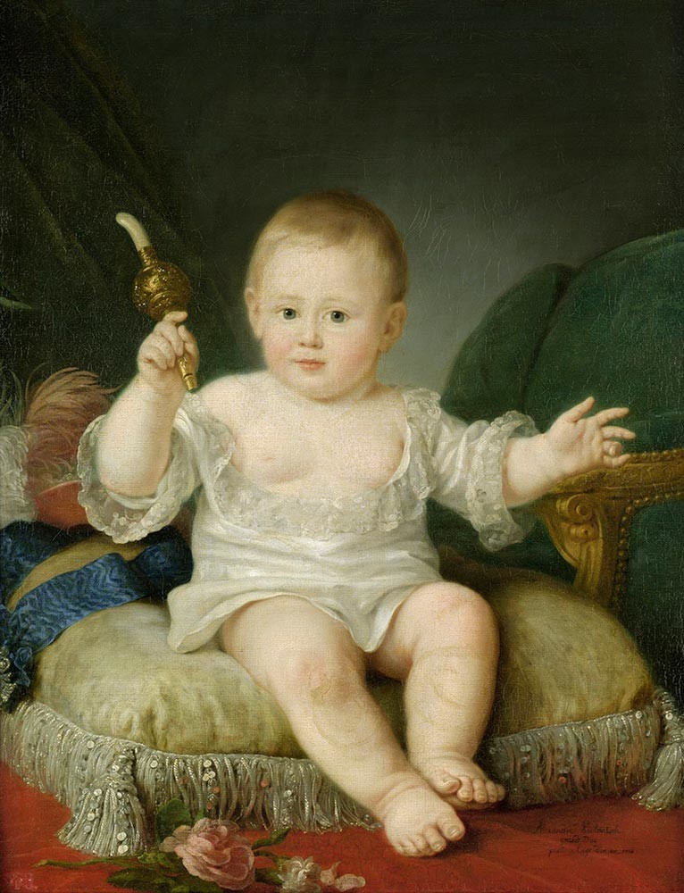 Портрет на великия княз Александър Павлович като дете. Първата четвърт на ХХ век. (Неизвестен художник) 
