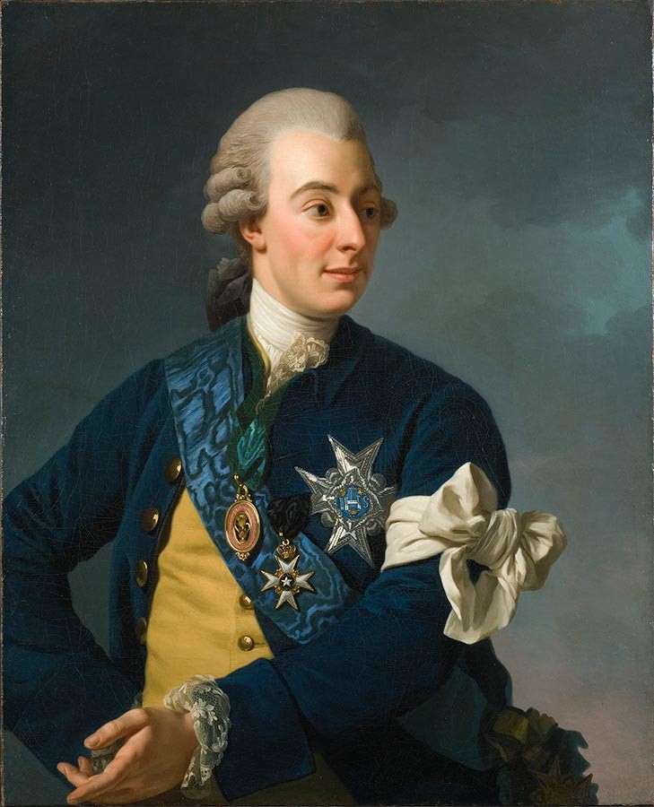 Alexánder Roslin. Retrato de Gustavo III de Suecia.
