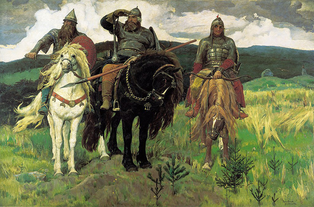 Lukisan 'Bogatyr', karya Viktor Vasnetsov.