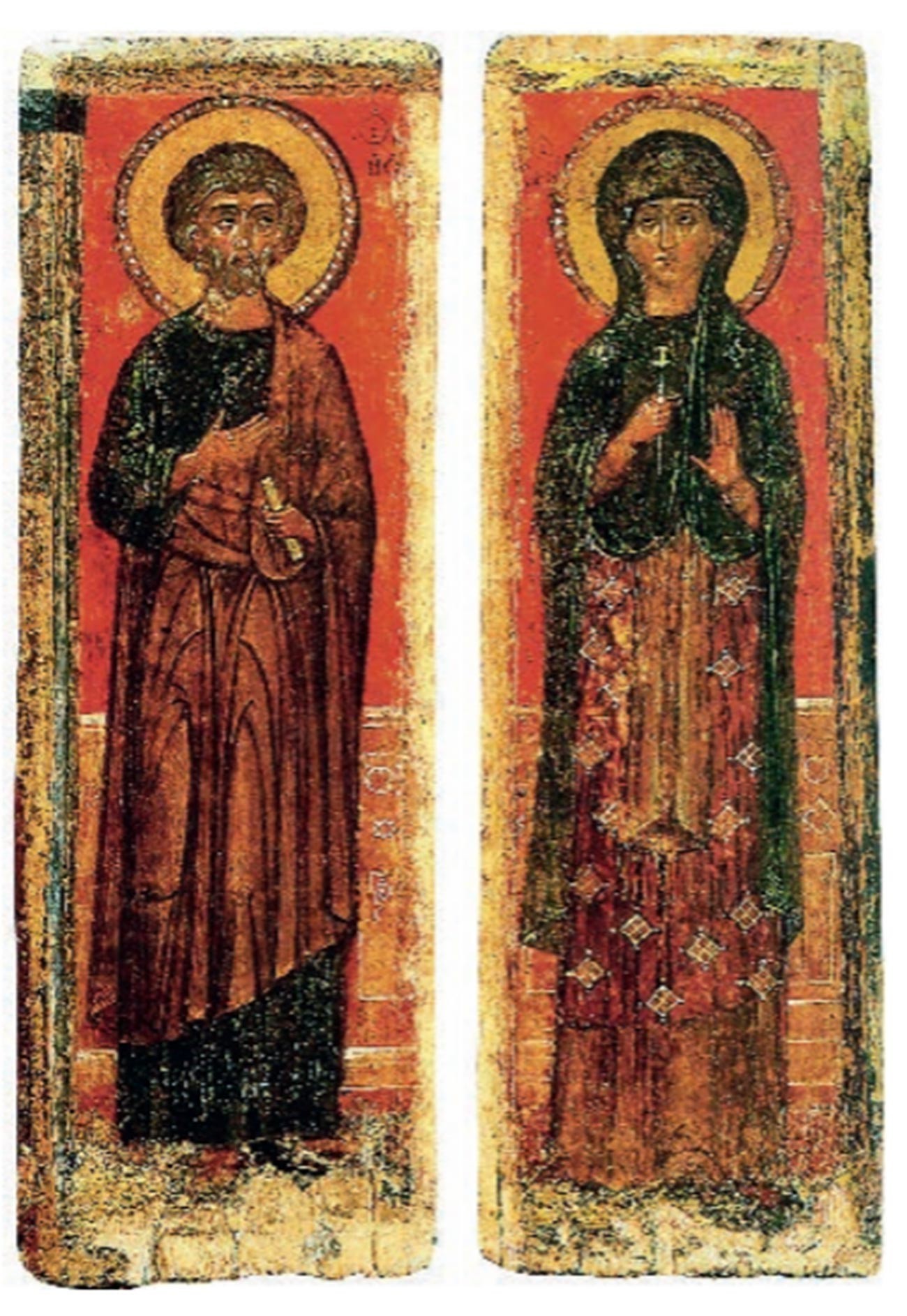 Ícone do Apóstolo Pedro e do desconhecido Grande Mártir.


