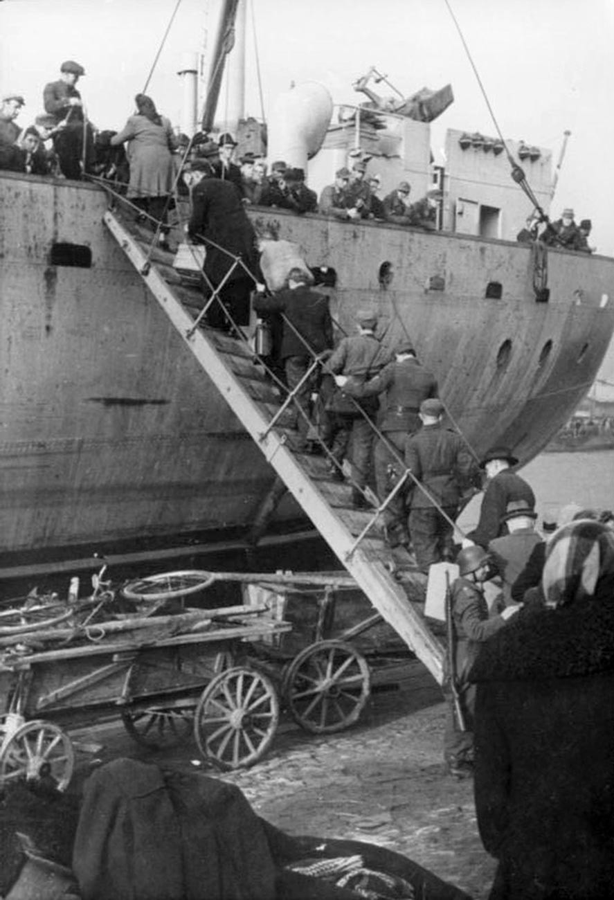 Evakuierung aus Ventspils. 19. Oktober 1944.