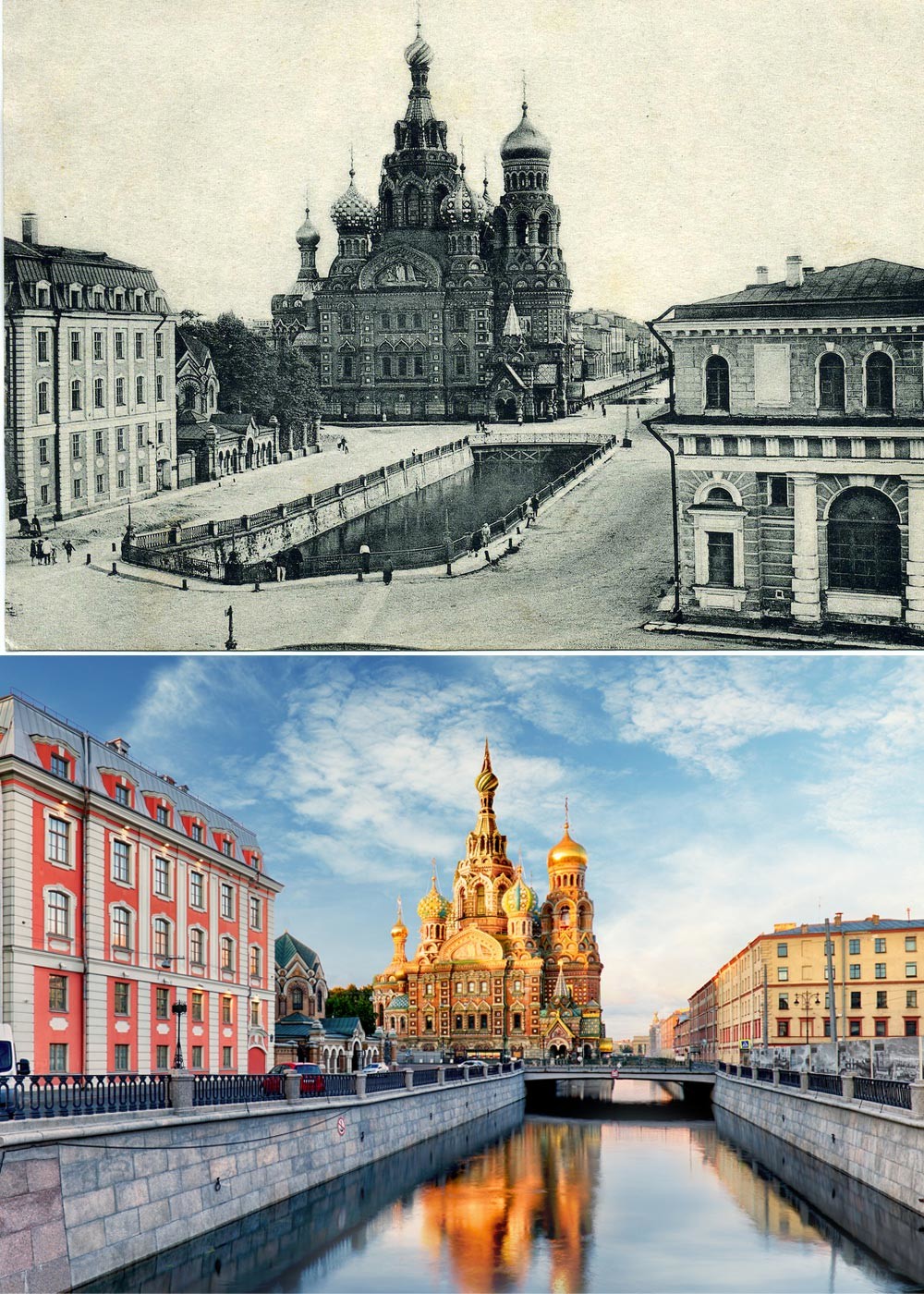 Pemandangan pada 1920-an dan 2020.