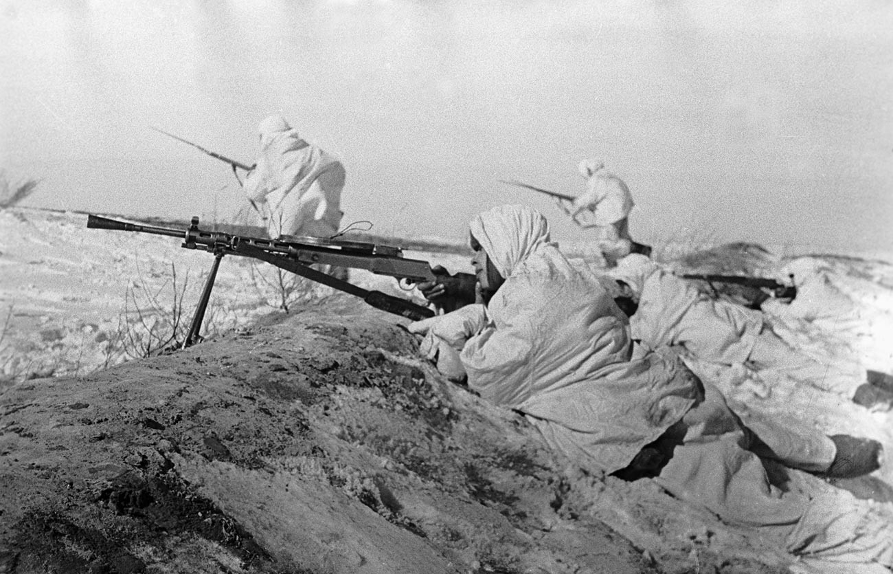 Tropas soviéticas cerca de Moscú, 1941.
