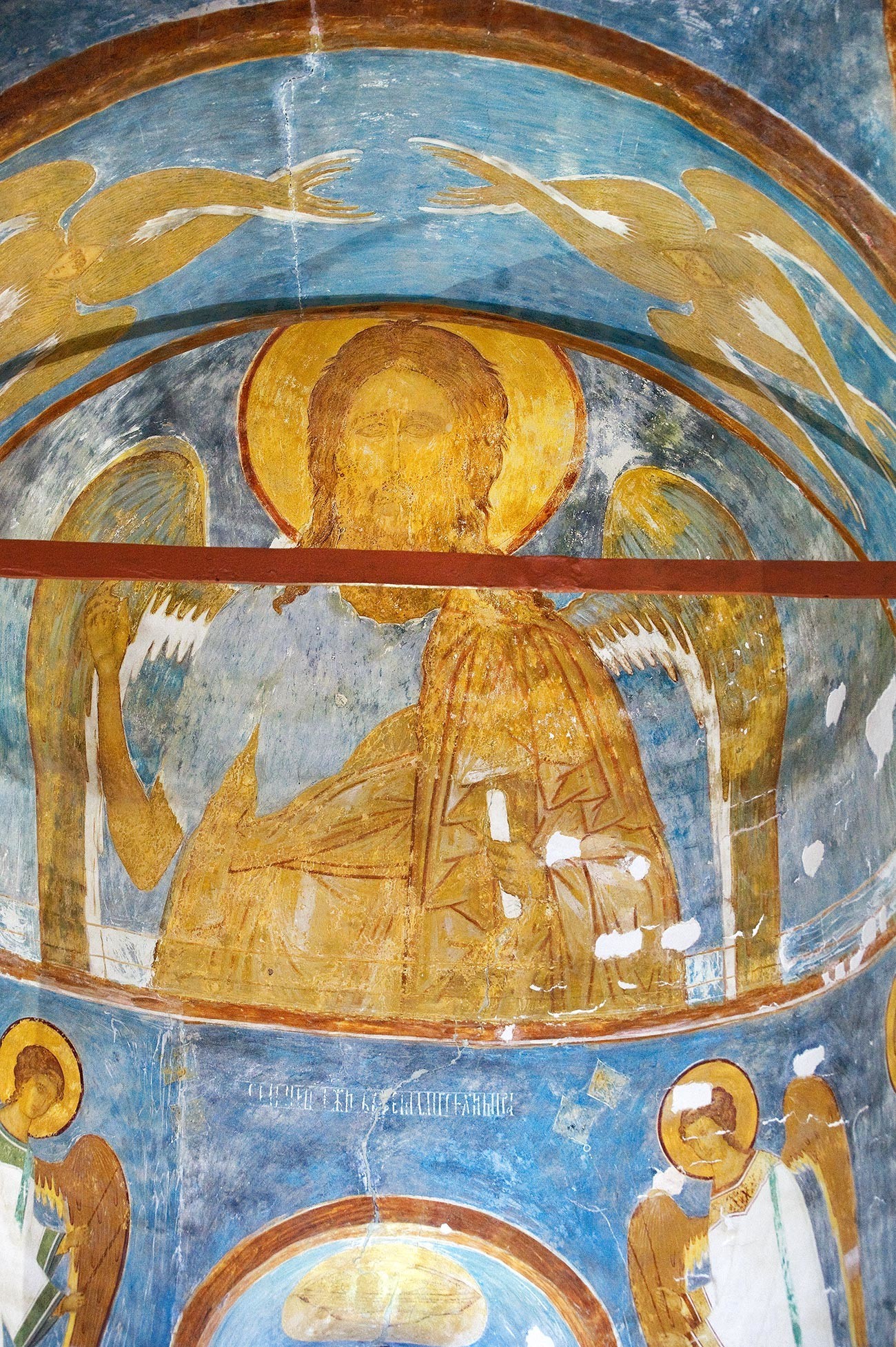 Catedral de la Natividad. Ábside norte con el fresco de Juan el Bautista, ángel del desierto. 1 de junio de 2014. 