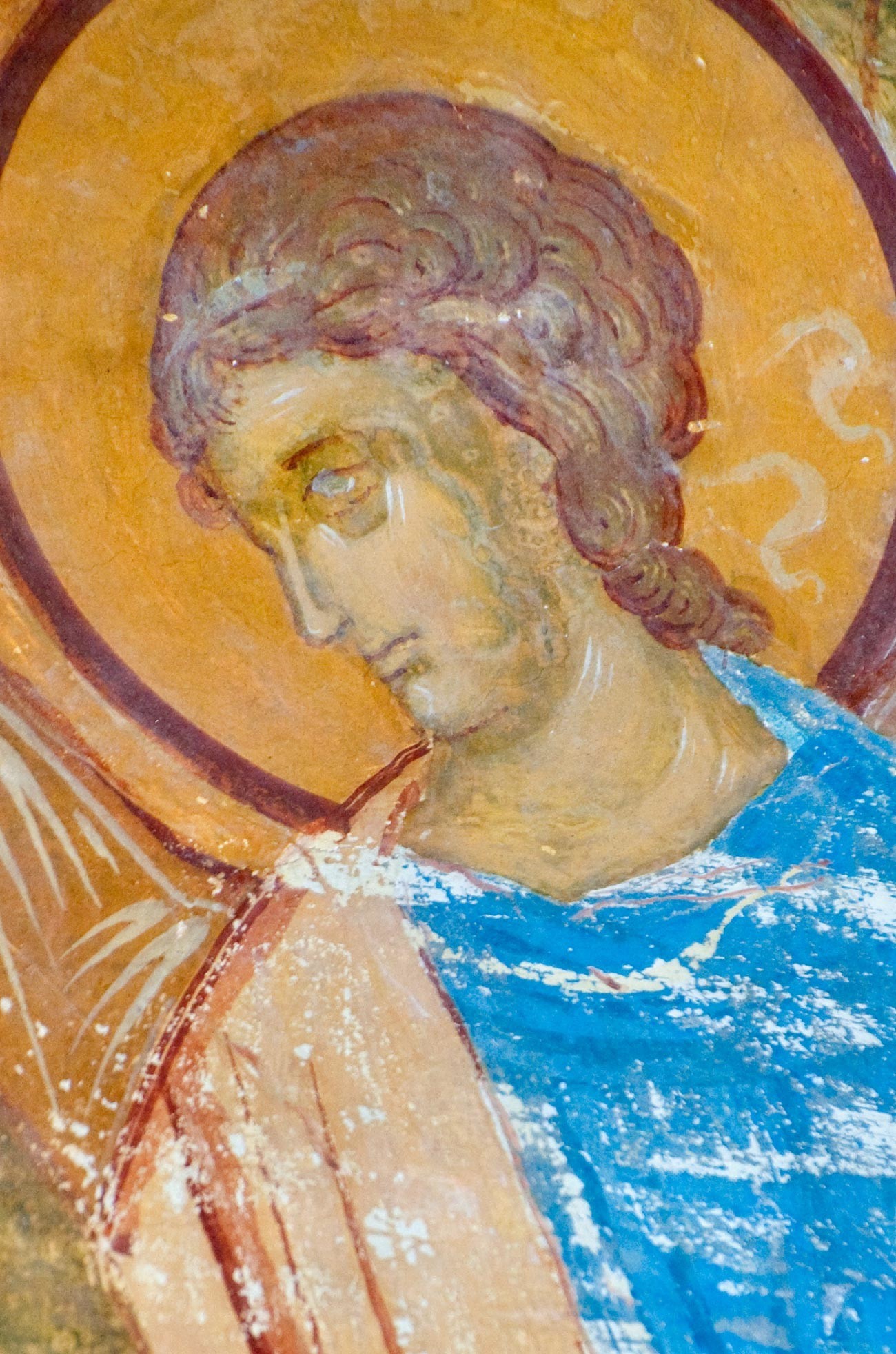 Catedral de la Natividad. Muro norte. Ángel del fresco ‘Visión del monje Eulogios”. 1 de junio de 2014.