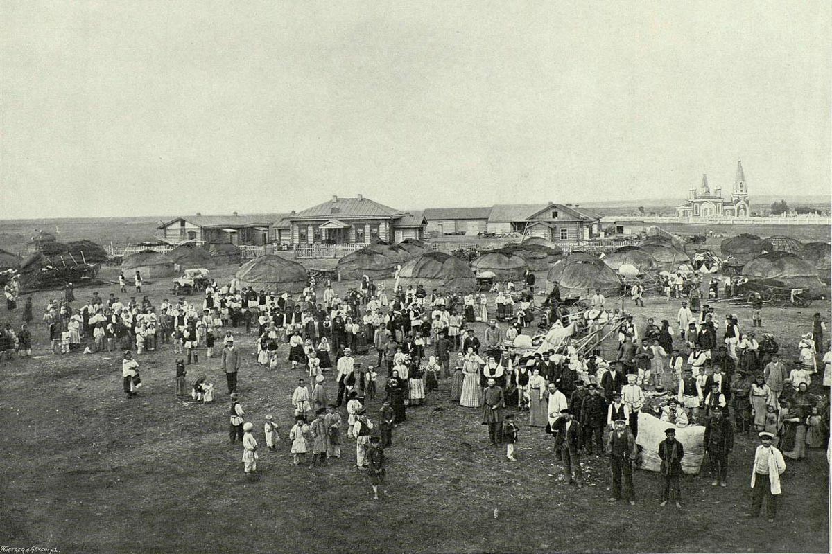 Here is the town of Kansk in the Krasnoyarsk Territory, 1899. This district was the center of the Kotts habitat.