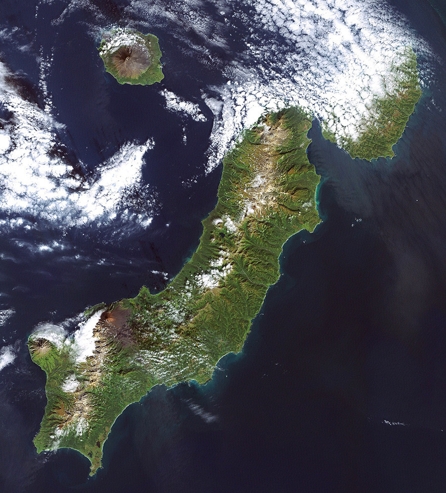 Kepulauan Kuril di Paramushir.