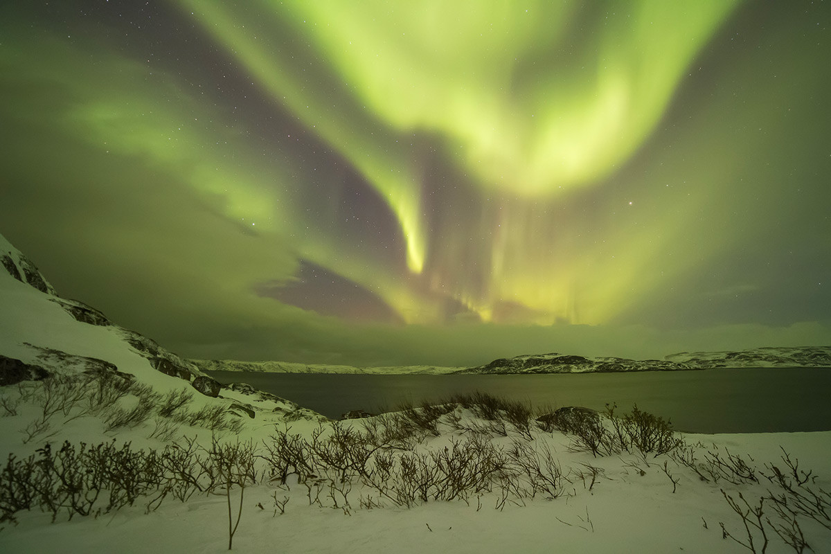 Polar lights in Murmansk