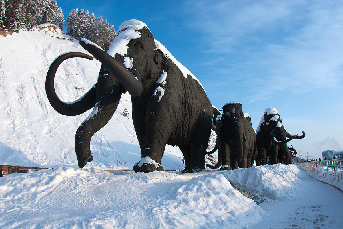 Mammoths at the Archeopark of Khanty-Mansiysk

