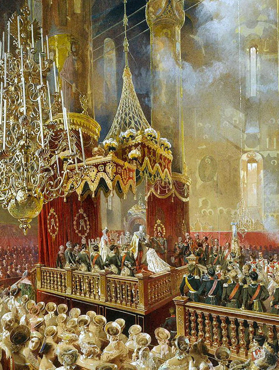 Mihály Zichy. Coronation of Alexander II