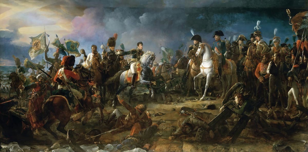 Batalha de Austerlitz. Pintura de François Gérard, 1810.