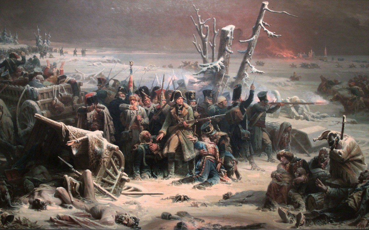 Marechal Ney em Retirada da Rússia. Pintura de Adolphe Yvon. 