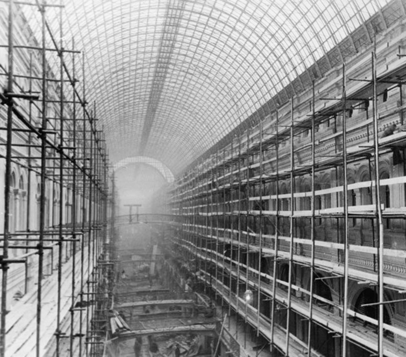 The Upper Trading Rows in construction.