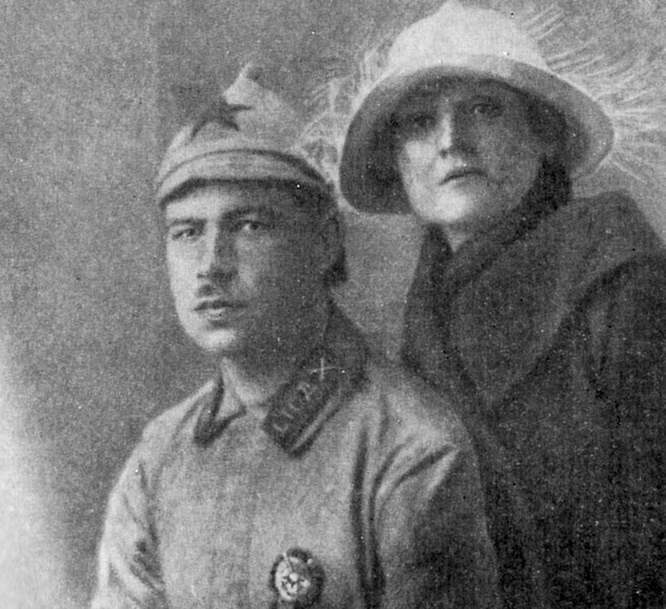 Leonid Govorov with his wife in 1923.