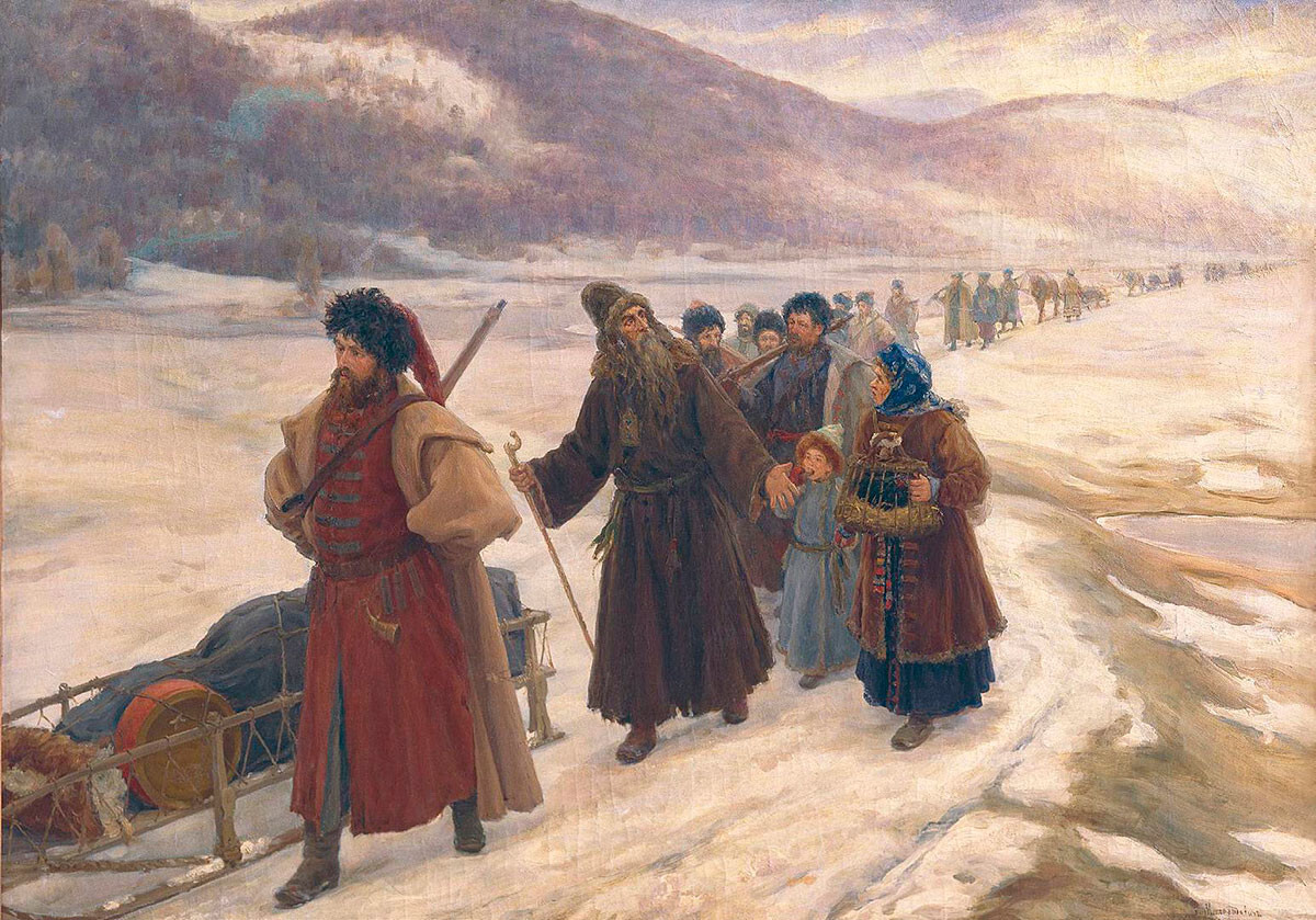 Awwakum in Sibirien. Sergej Miloradowitsch,1898
