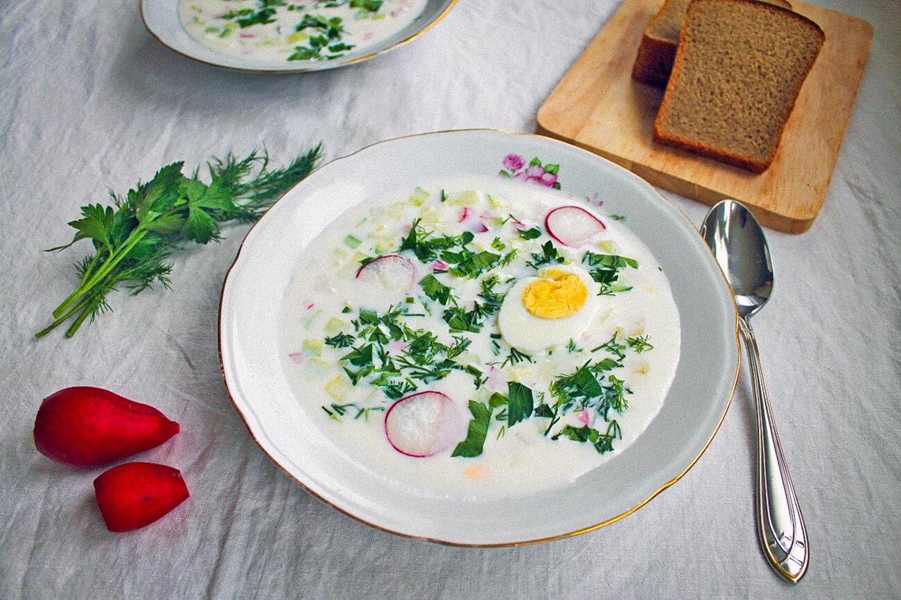 Okroshka, a summer soup