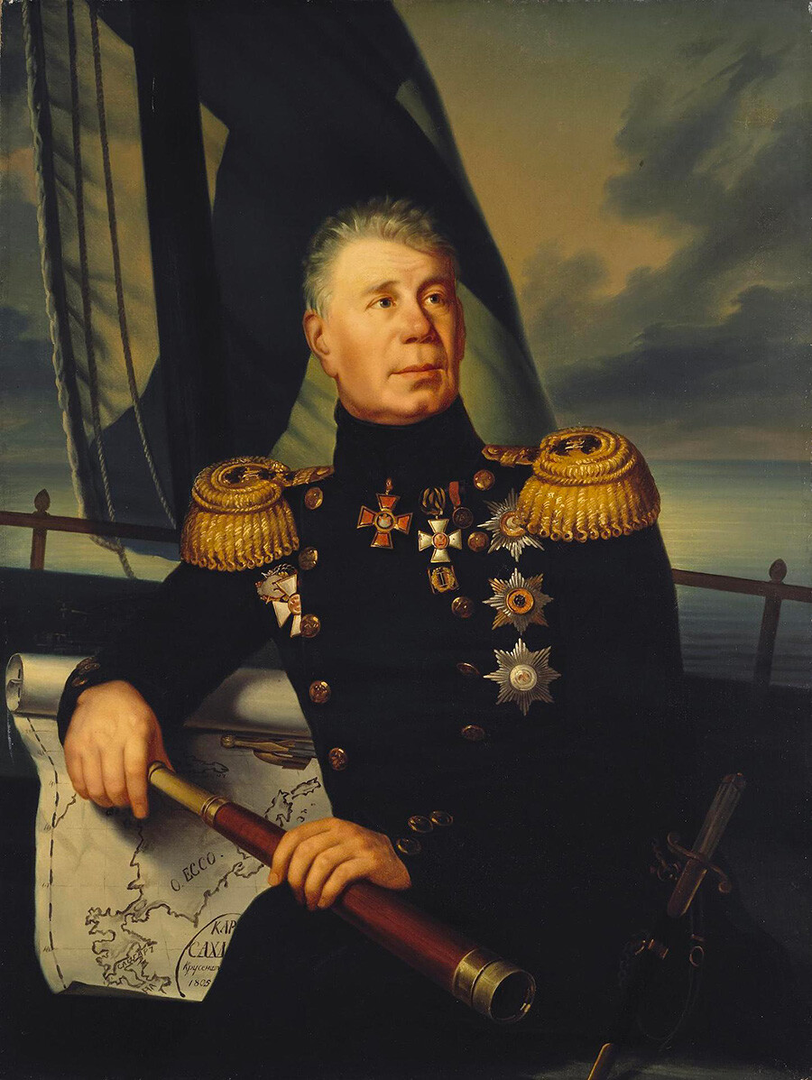 Potret penjelajah Rusia Adam Johann von Krusenstern (1770—1846).