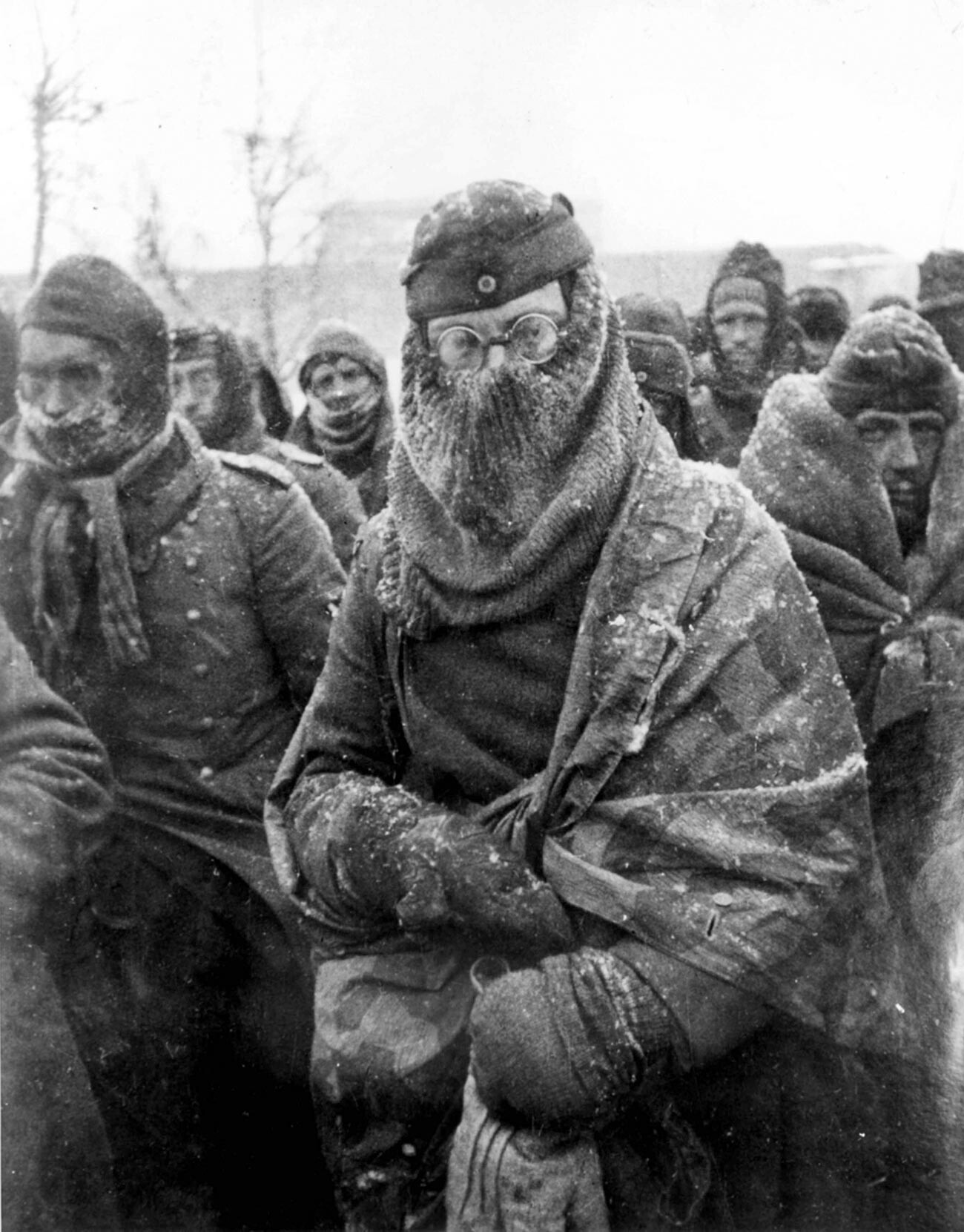Prisioneros alemanes en Stalingrado.
