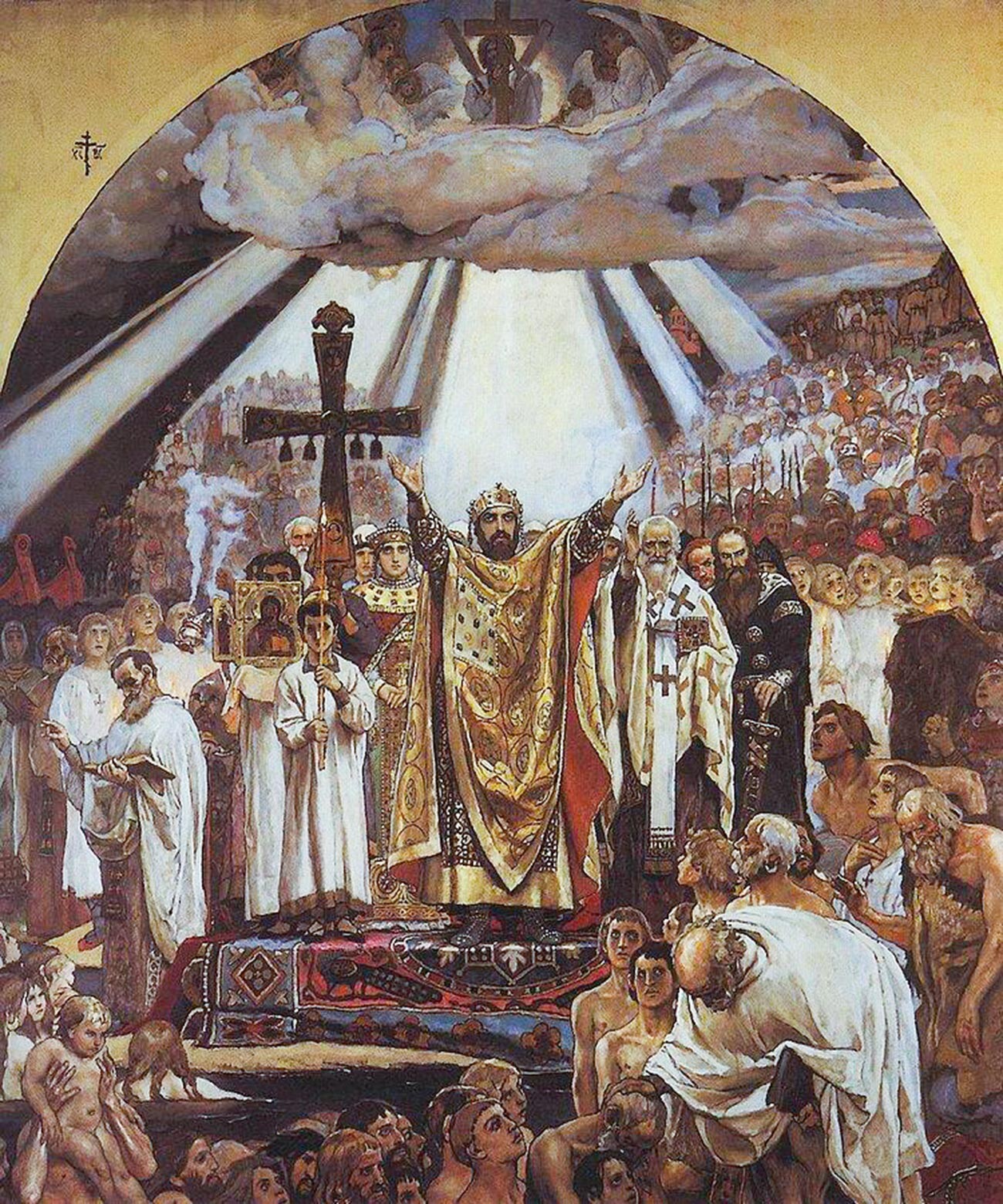 “Il battesimo della Rus’”, affresco di Viktor Vasnetsov del 1895-96
