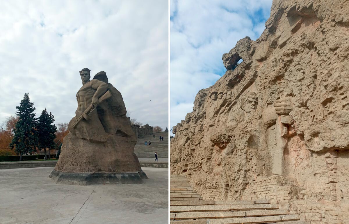 Das Denkmal auf dem Mamajew-Hügel 