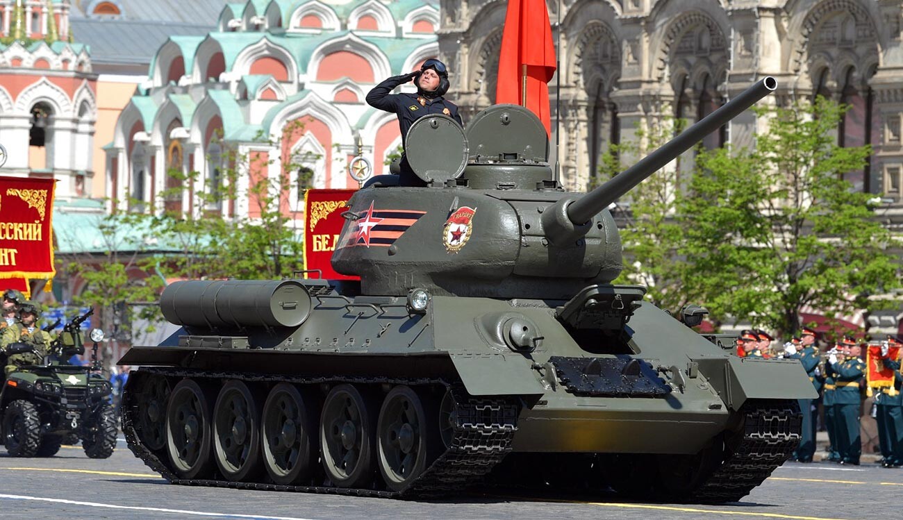 Т-34-85 during a military parade in Moscow on 9th of May, 2018