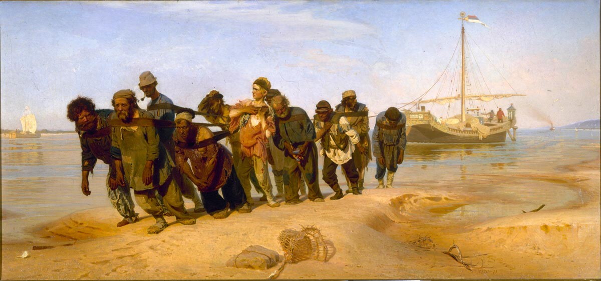 Илья Репин. Бурлаки на Волге, 1870—1873