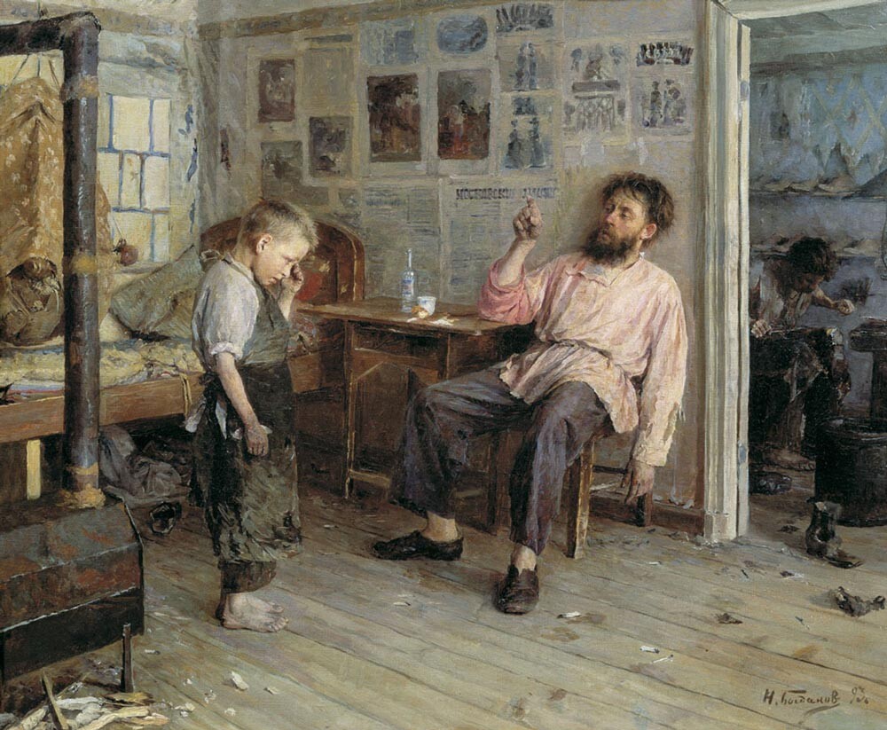 Cuadro 'El nuevo' de Iván Bogdánov, 1893