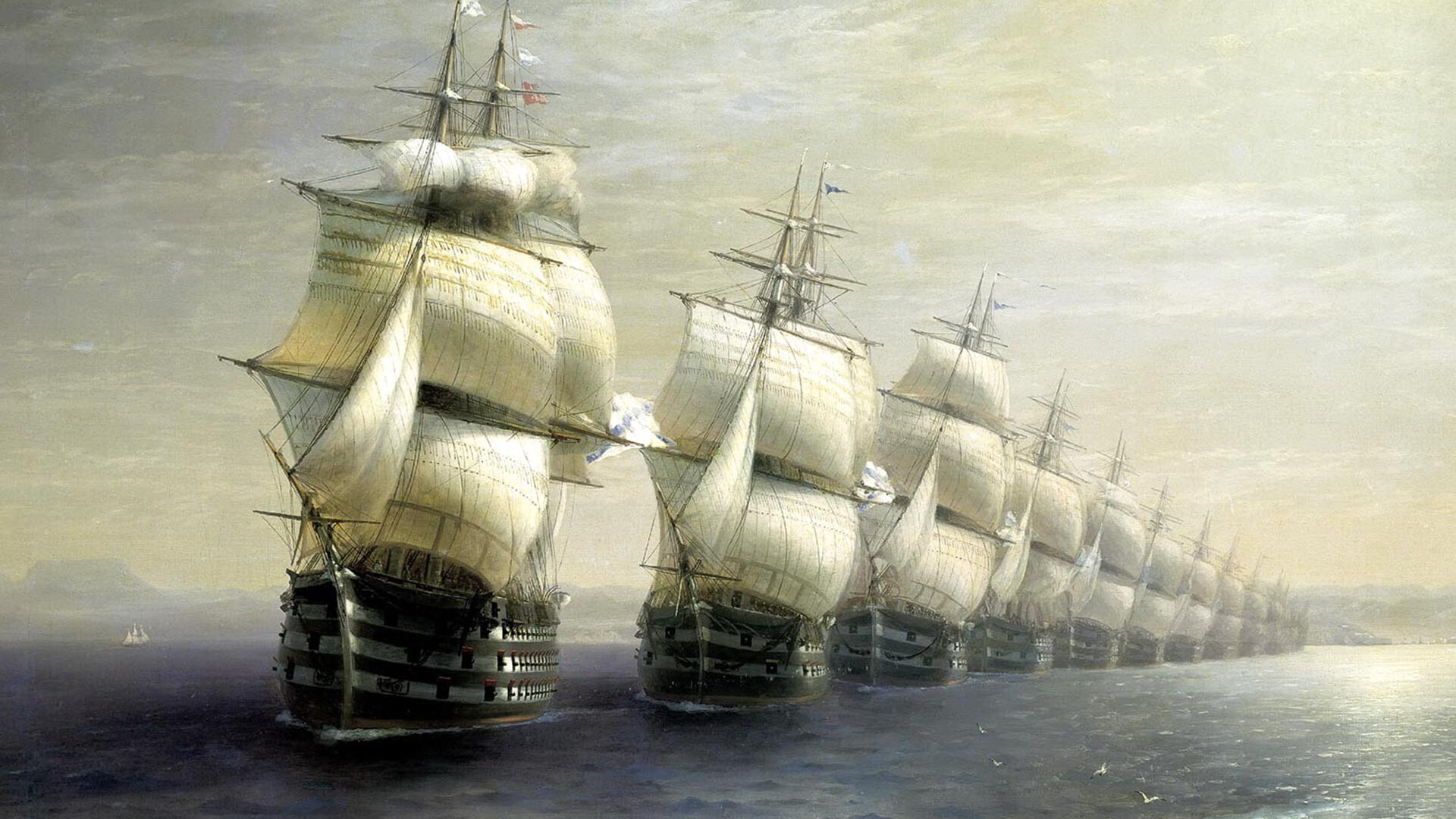Ivan Aivazovsky. Parade Armada Laut Hitam.