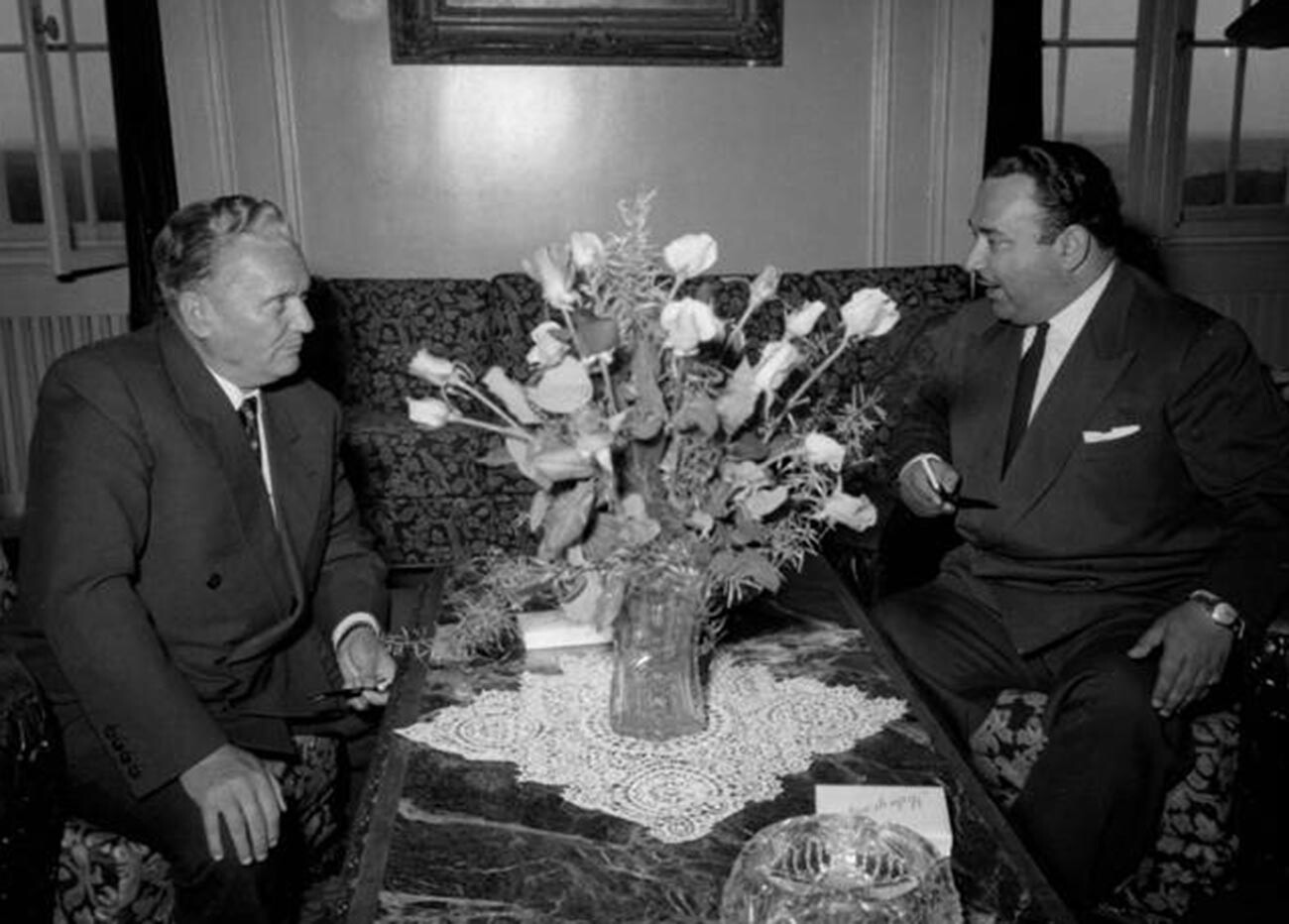 Tito meets Iosif Grigulevich who poses as the Costa Rican ambassador in Yugoslavia.