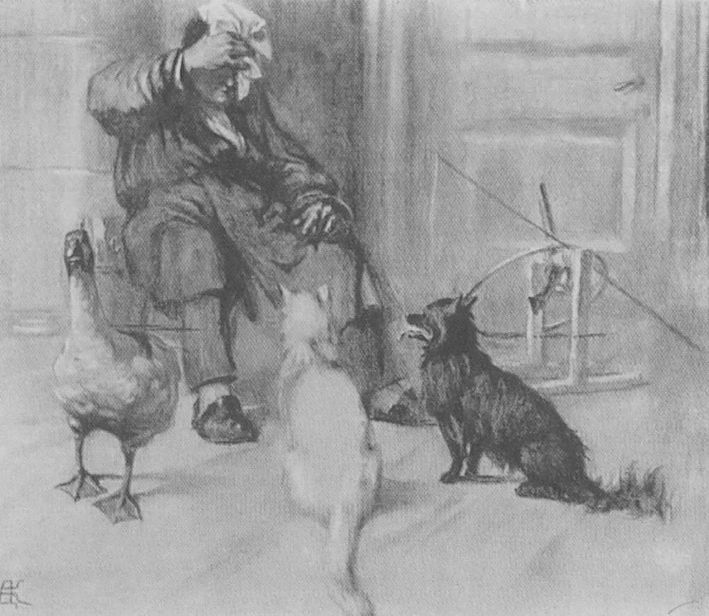 Kachtanka d'Anton Tchekhov. Illustration de Dmitri Kardovski, 1903