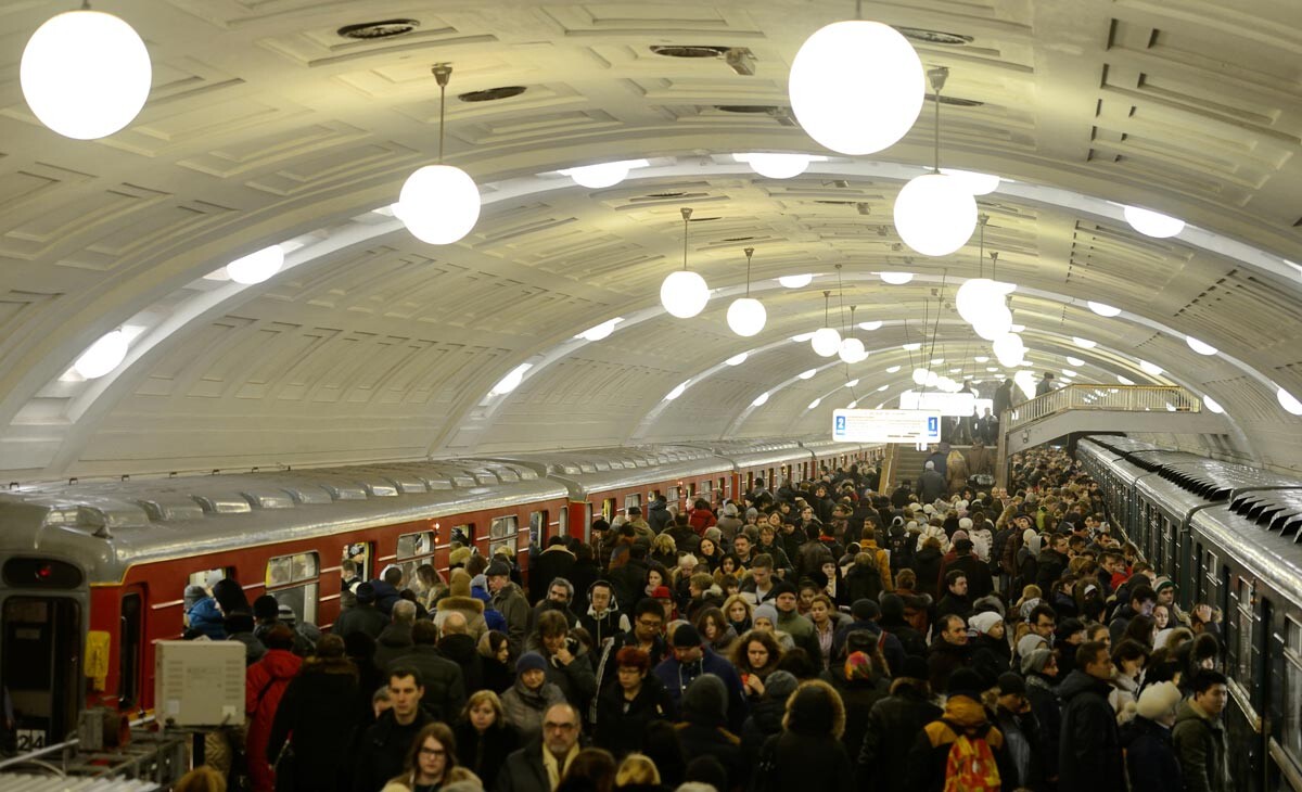 Moskauer U-Bahn.