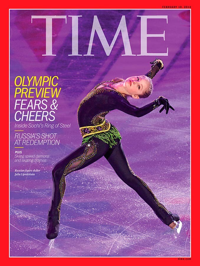 Юлия Липницкая на обложке журнала Time.