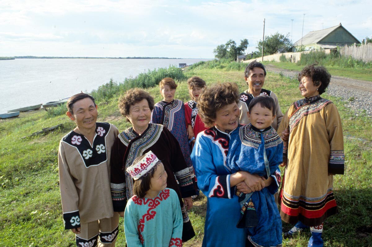 The Beldy family from the village of Daerga. Nanaysky District, 1987 