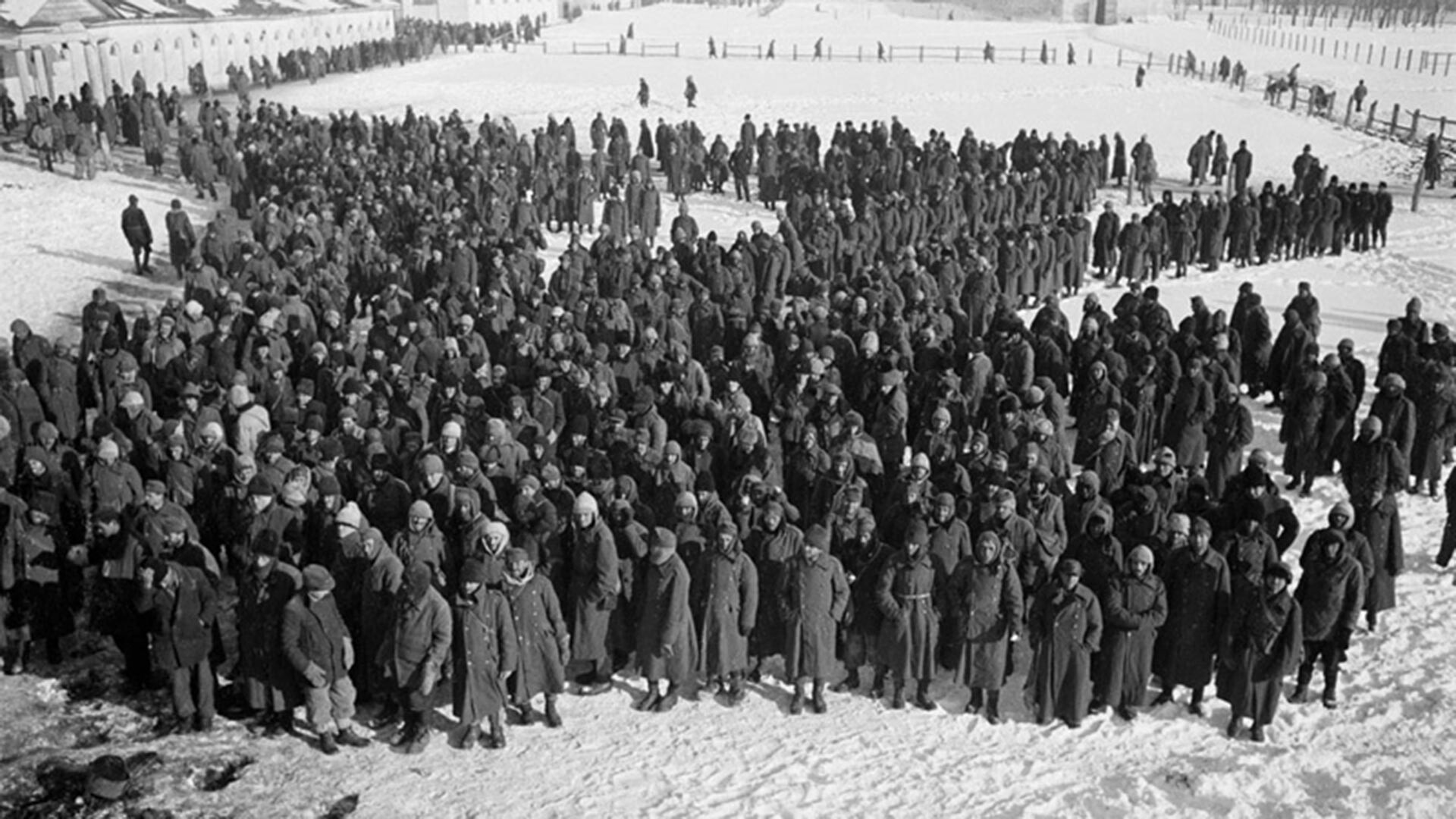 Немецкие военнопленные после Сталинградской битвы.