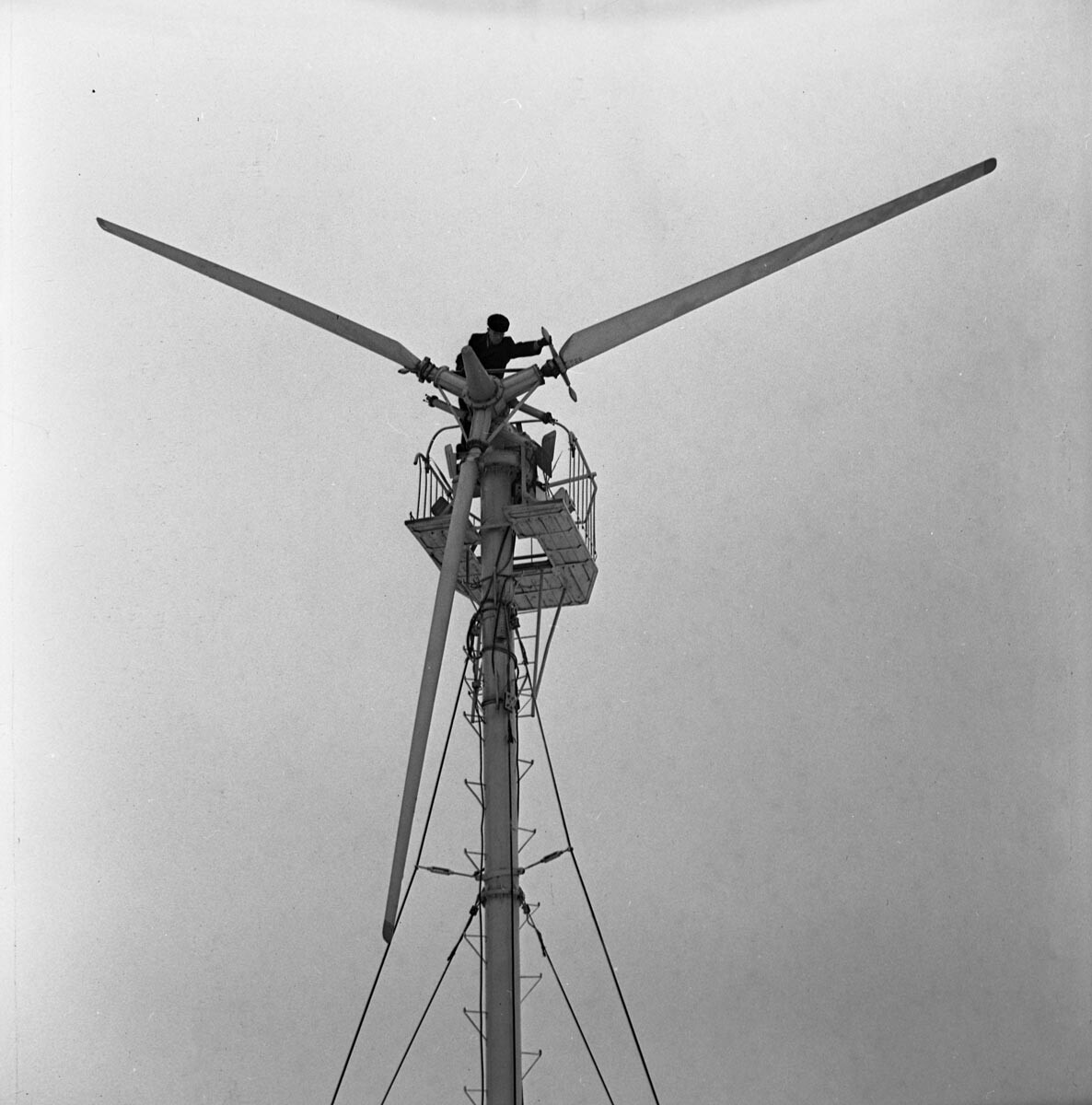 Kalmykia. Sokol wind turbine, 1977.
