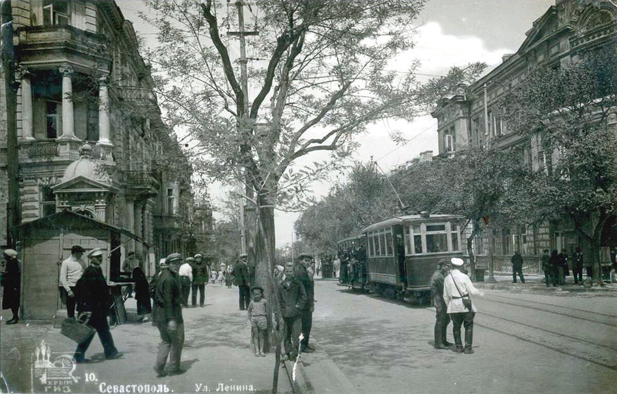 The tram in Sevastopol, 1930s.