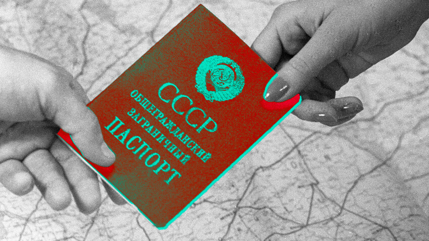 Soviet civil passport for traveling abroad, 1989.
